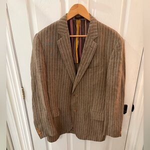 Etro Tan Pinstripe Blazer